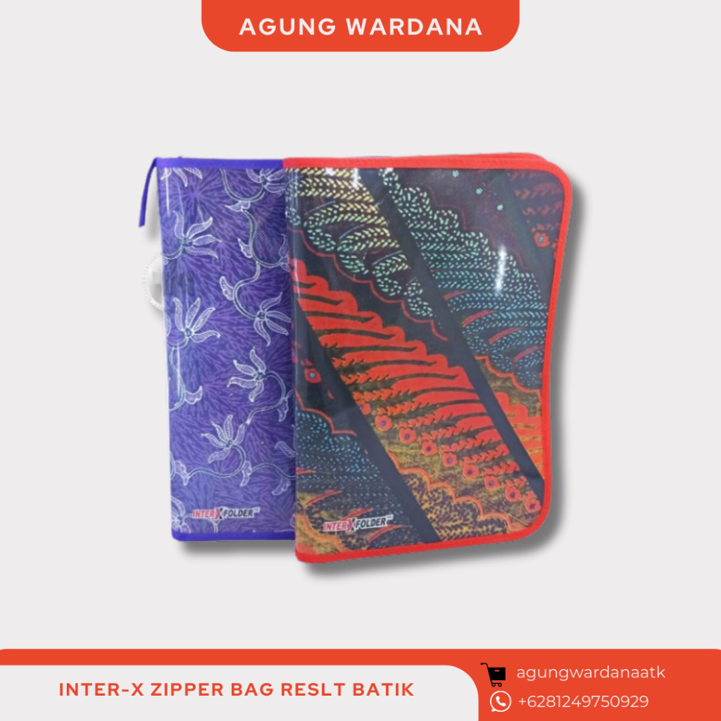 

Inter-X Zipper Bag Resleting Batik