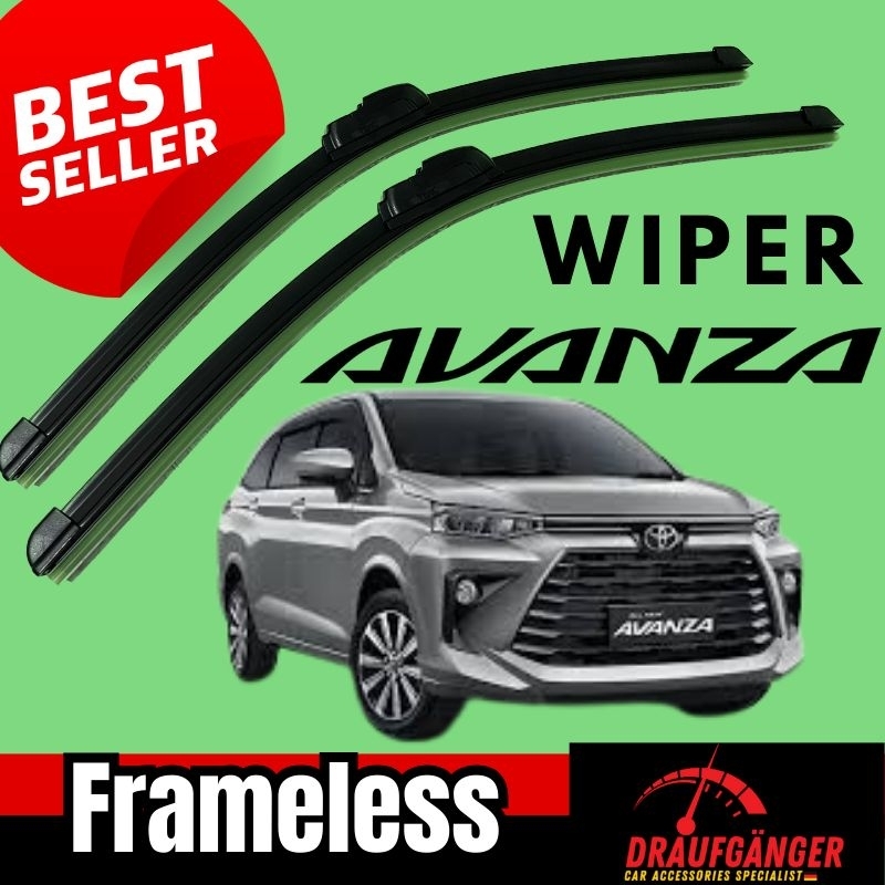 Wiper Kaca Mobil Avanza 2022-2025 Model Frameless Merek Flatmoon Original