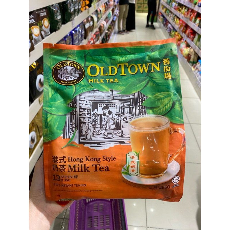 oldtown hongkong milk tea / white milk tea / teh tarik isi 13 sachets 455gr