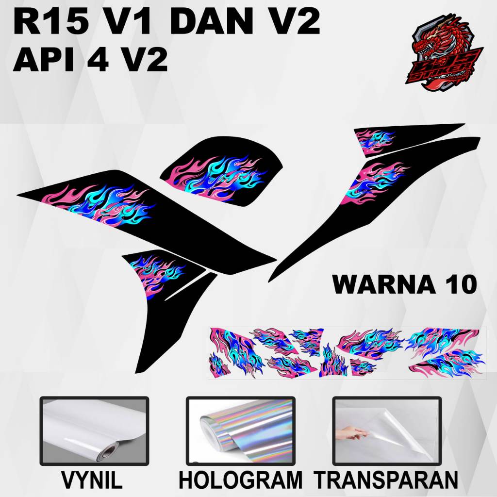 Stiker R15 R 15 v1 v2 / Striping R15 R 15 v1 v2 / Stiker Sticker Decal R15 R 15 v1 v2 API 4 V2