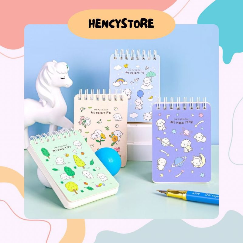 (HencyStore) SPIRAL NOTEBOOK / BUKU TULIS CATATAN SPIRAL MINI POCKET SIZE A7