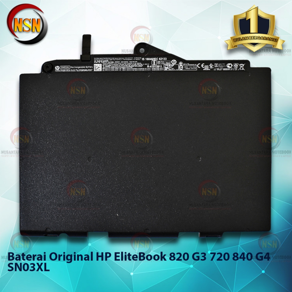 Baterai Original HP EliteBook 820 G3 720 840 G4 SN03XL 11.4V 44WH