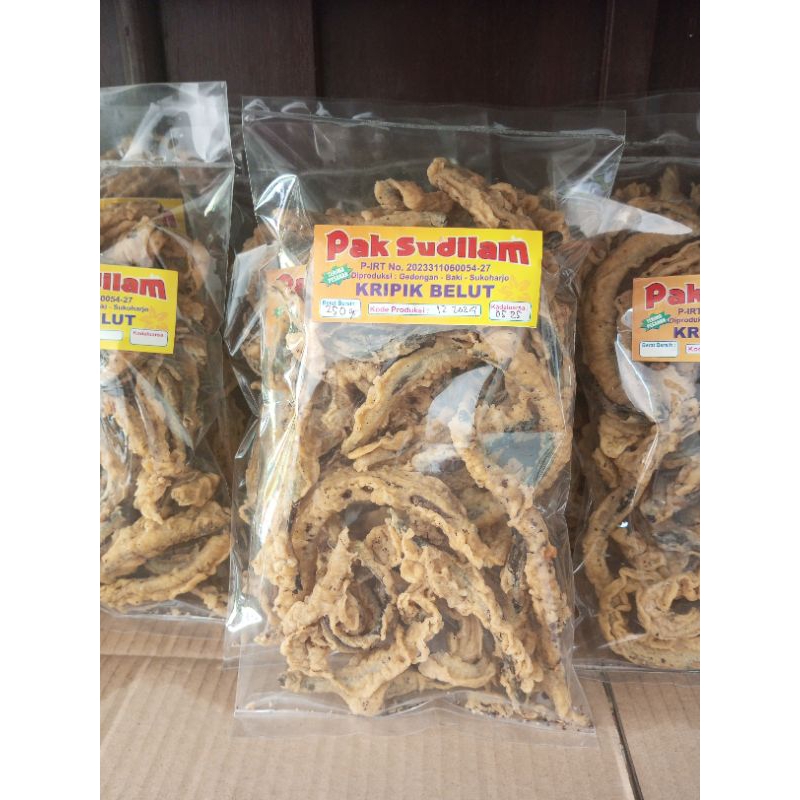 

Kripik Belut Pak Sudilam 250gr Murah Lezat Renyah