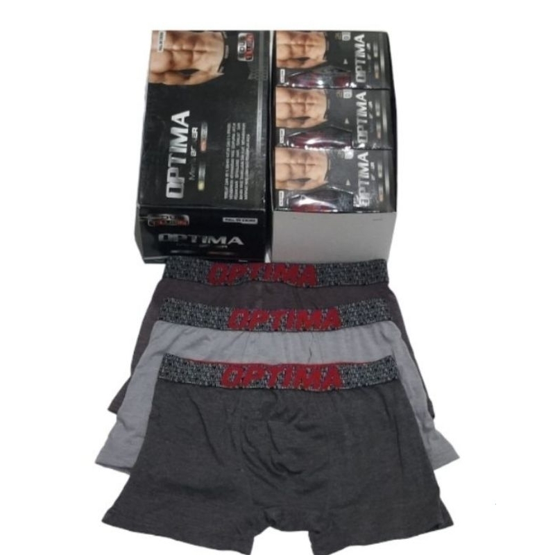 CD optima Boxer B008 celana dalam pria 1 kotak isi 2 pcs uk M L XL XXL