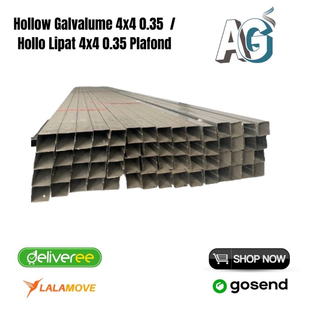 Hollow Galvalume 4x4 0.35  / Holo 2x4 0,35 /  Hollo Lipat 4x4 0.35 Plafond / Partisi