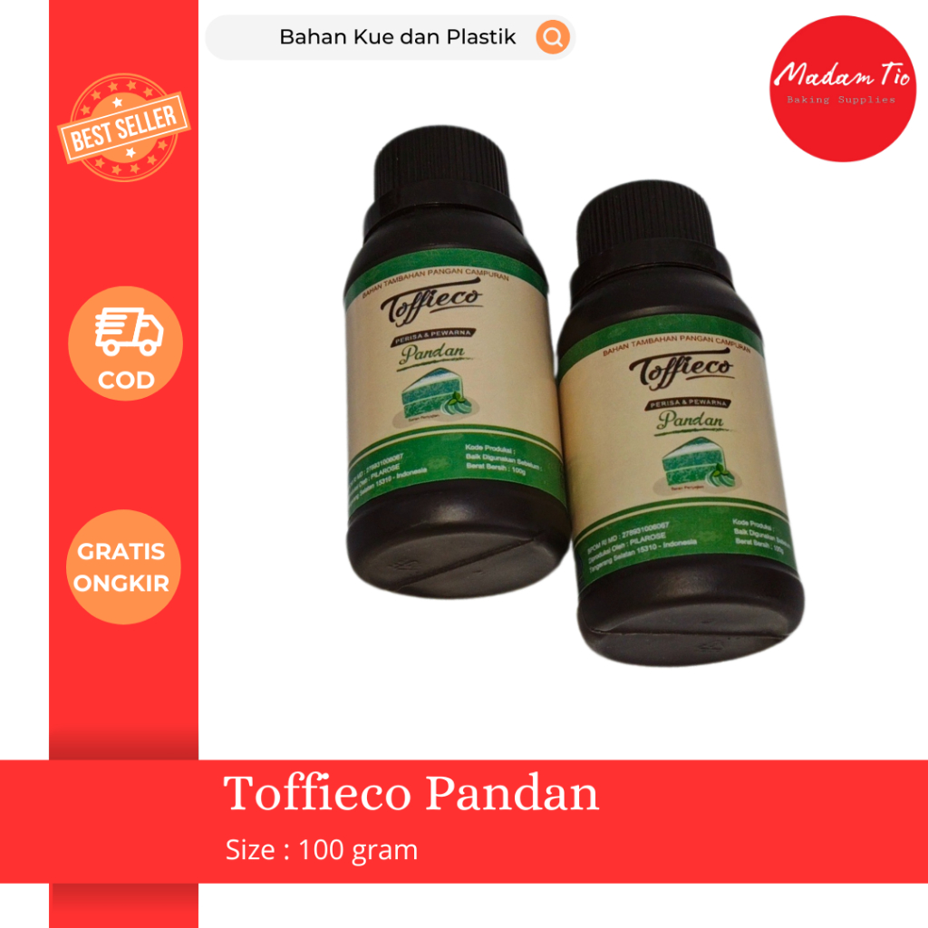 

Pasta Toffieco Pandan 100gram 1pcs