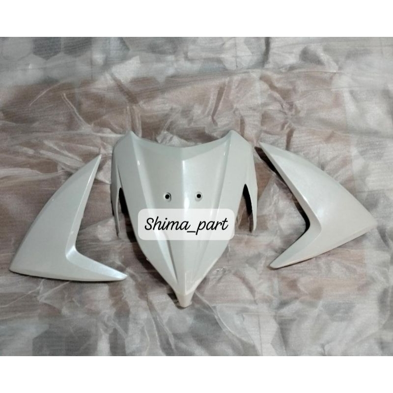 Cover lampu body panel sayap depan kiri kanan Vario 110 esp LED 2015 2016 new putih mutiara glossy k