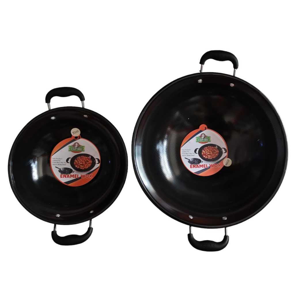 Wajan Hitam 30cm / 40cm/ Kuali Hitam/ Kuali Wajan Masak 30cm