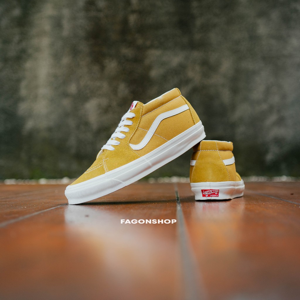 SK8-MID VAULT OG LX 'TOBACCO WHITE' by FAGONSHOP