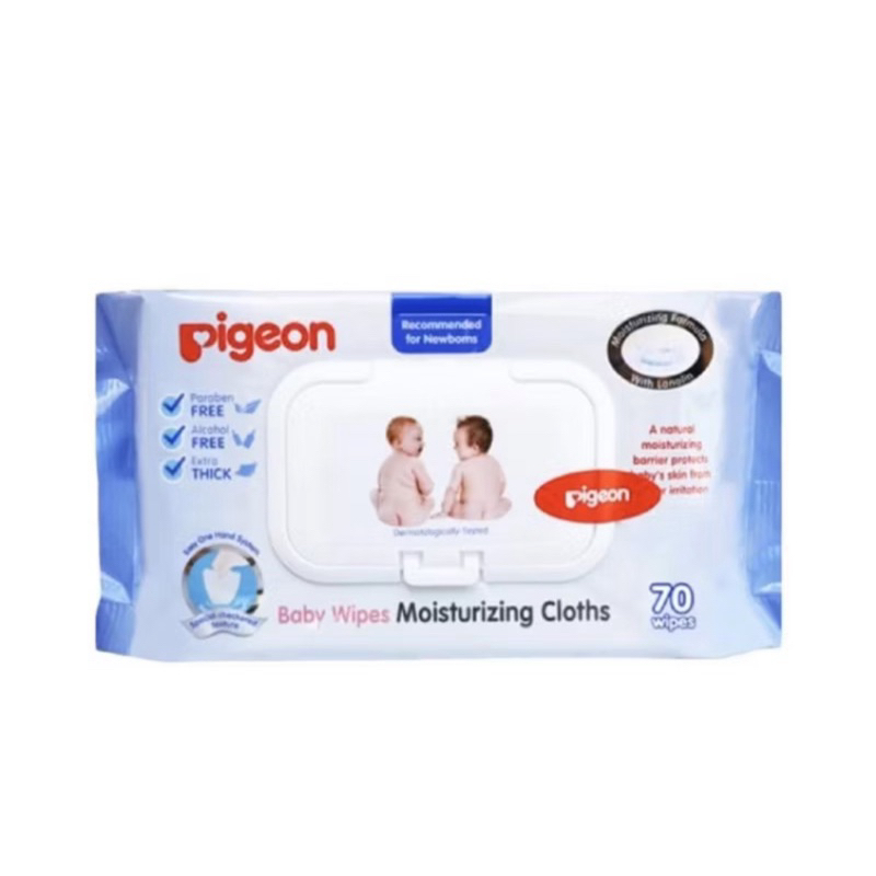 Pigeon Baby Wipes Tissue Basah Pigeon Moisturizing Travelling washlap isi 70 EXP 2025 wash Glove kan