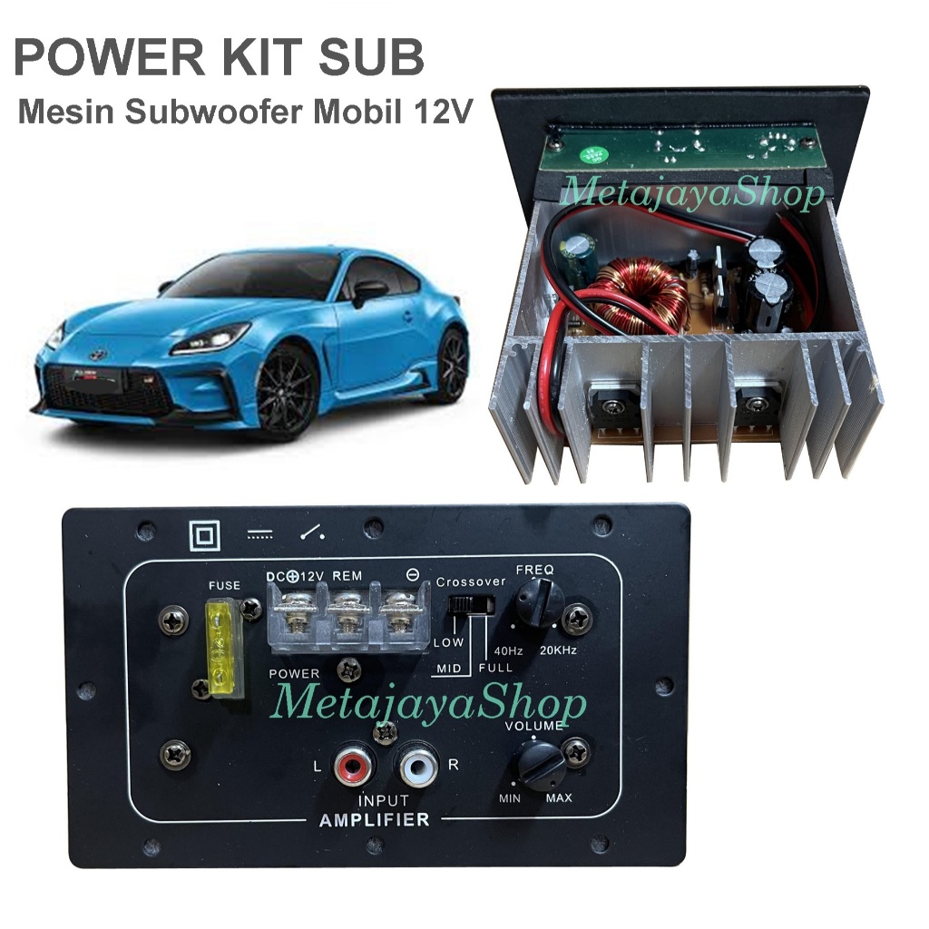 Mesin Subwoofer Mobil  Power Kit Sub Mobil 12V