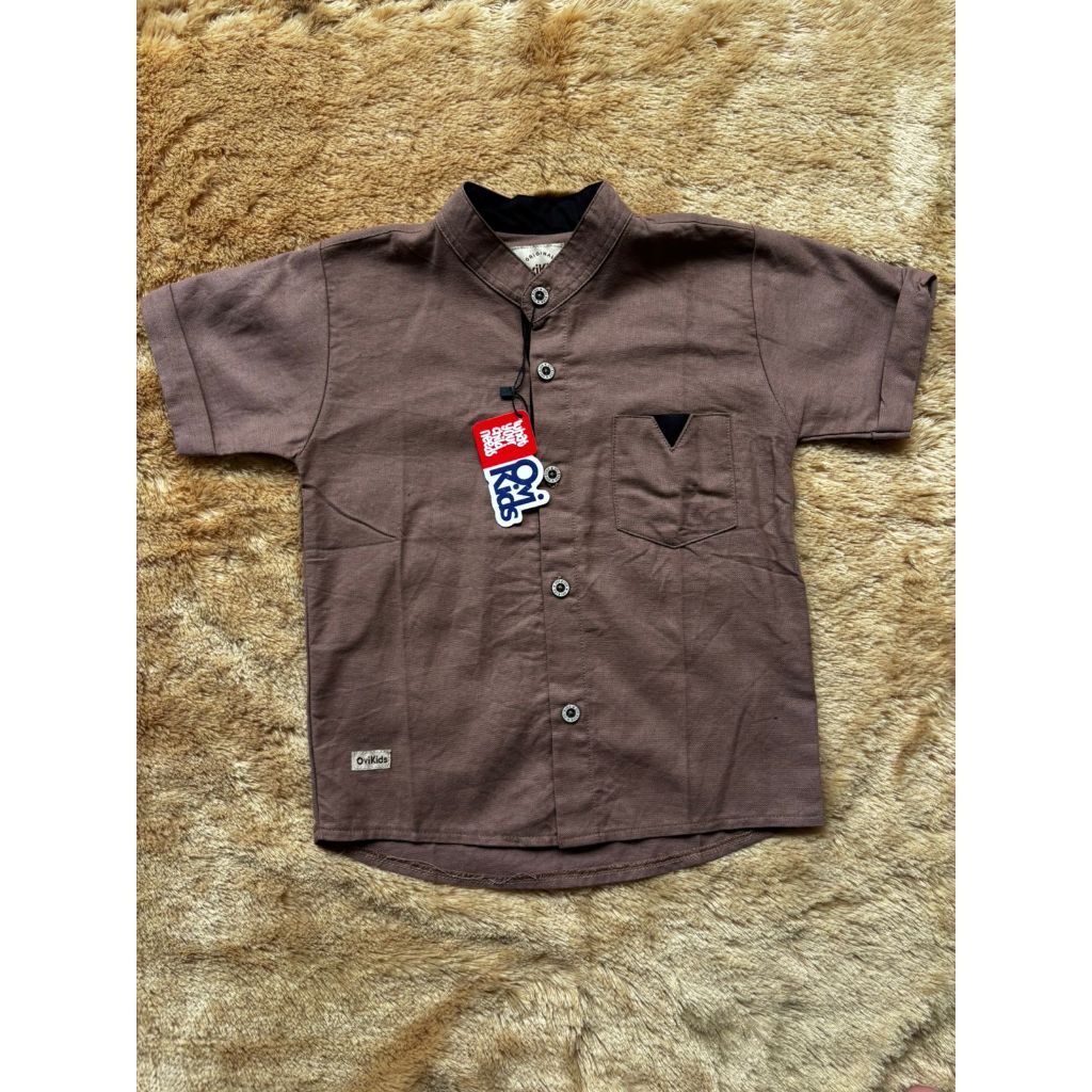 Kemeja Anak Hemingway By Ovikids Kerah Ciang-i
