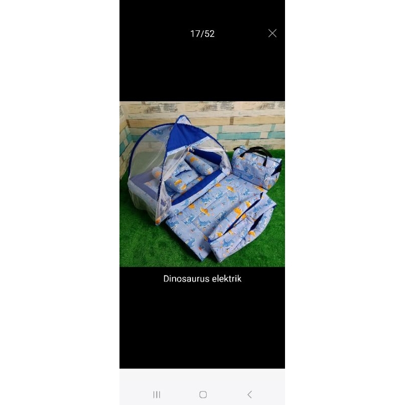 Kasur Kelambu Bavi FREE BEDCOVER + Tas & Gendongan | Set Kasur Bayi Kelambu