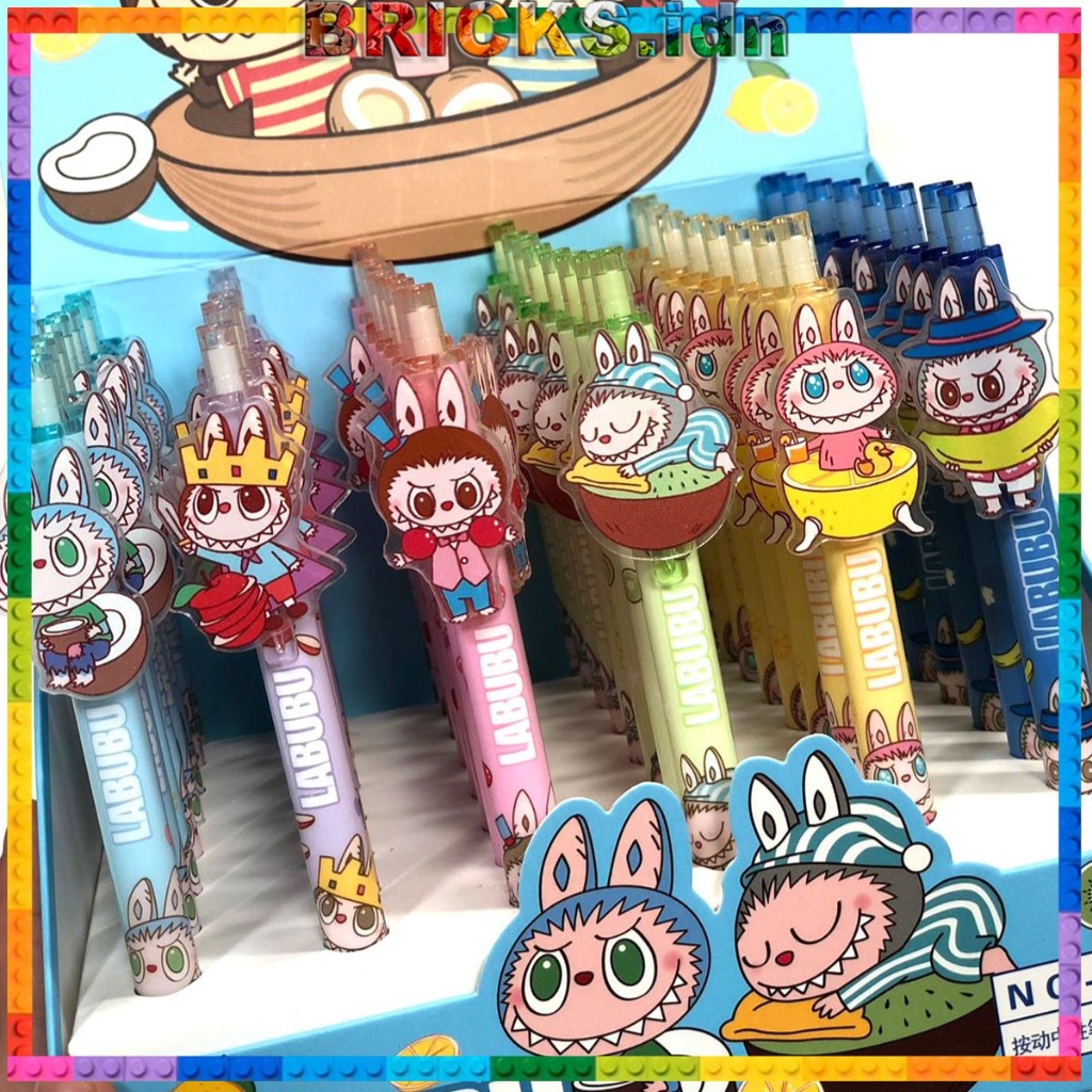 

Pena Aklirik Pulpen 0.05MM Motif Karakter Labubu AT45