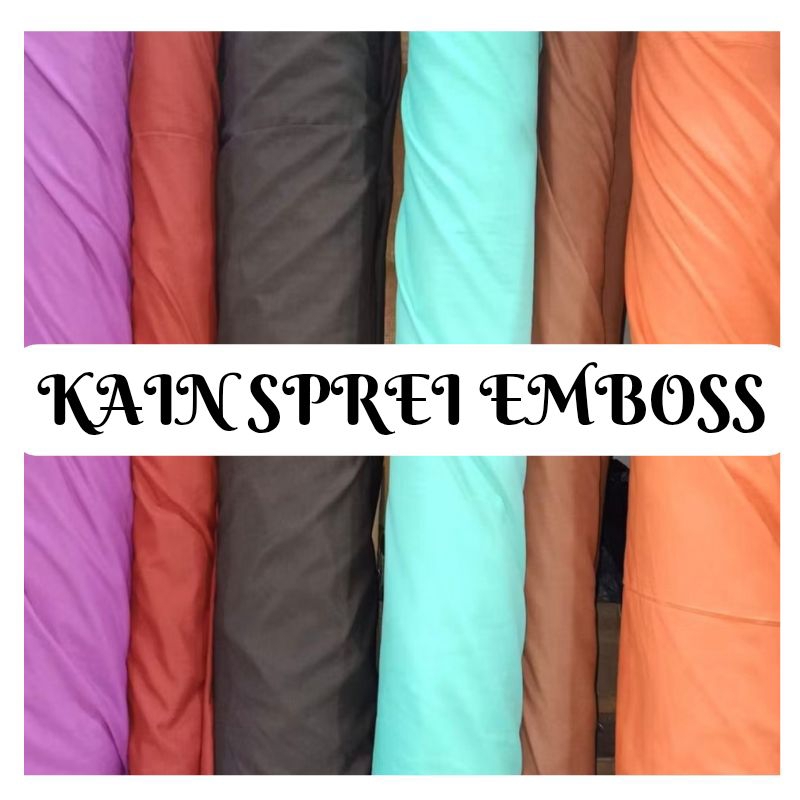 Kain Sprei Emboss Microtex Motif Bunga AbstrakUkuran 50x240cm Disperse Polymikro