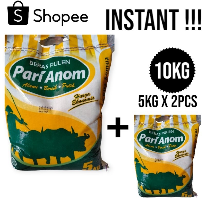 

PROMO!!! BERAS PARI ANOM 10KG KEMASAN (5KG X 2PCS) | BERAS ENAK PUNEL BERKUALITAS DAN MURAH