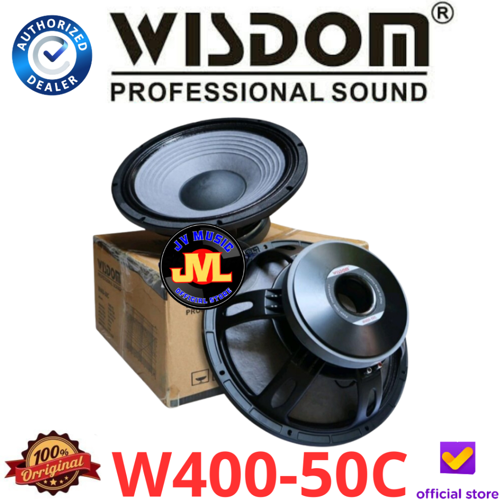 Wisdom W40050C 15-Inch Speaker Component Wisdom W400-50C Komponen Speaker