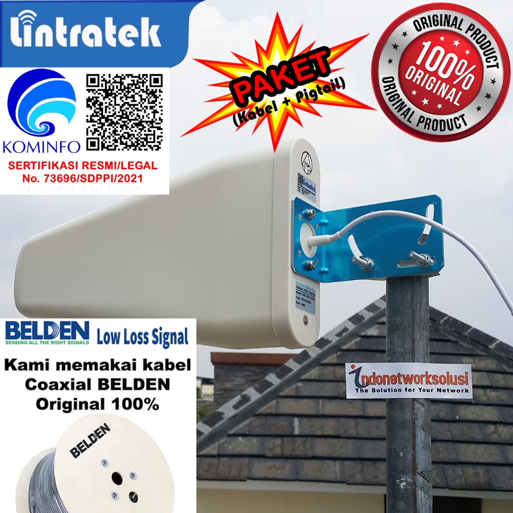 ANTENA PENGUAT SINYAL OUTDOOR LPDA LOG PERIODIC PERIODIK 4G MODEM HUAWEI E3272 E3276 E3372