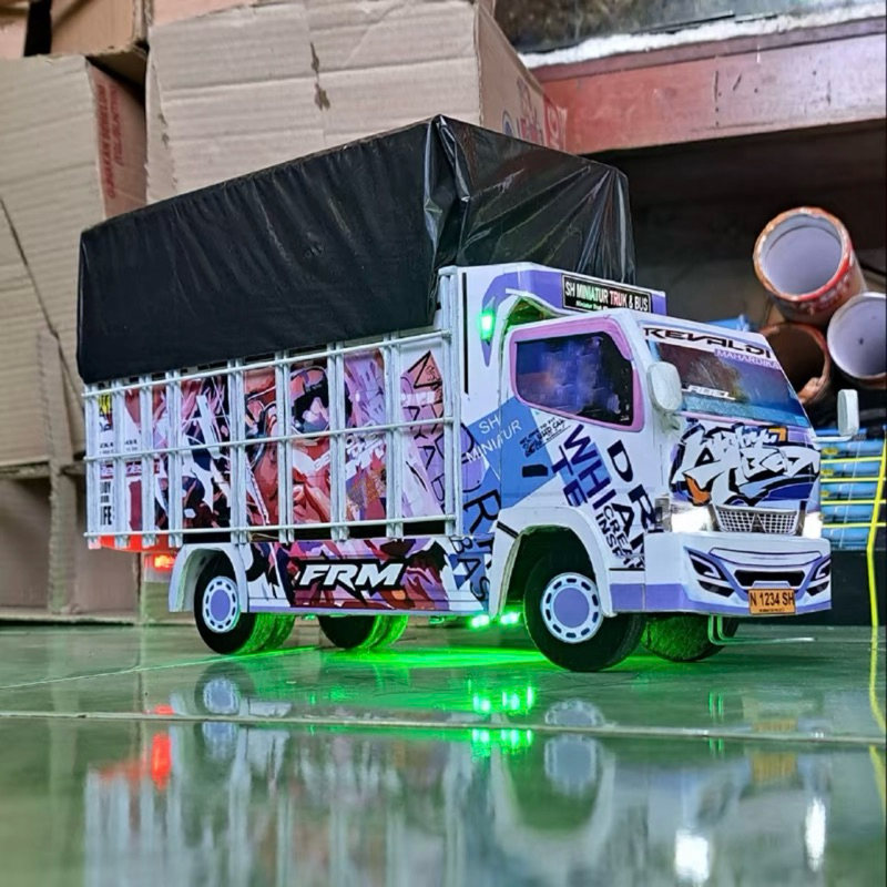 Truk Oleng Full Variasi - RC Miniatur Truk - Truk Oleng Dari Kayu Asli - Mainan Anak