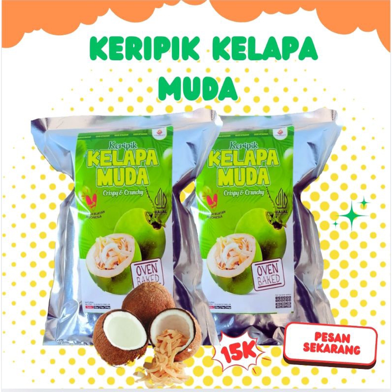 

keripik kelapa muda / keripik degan kemasan ekonomis 65 gr