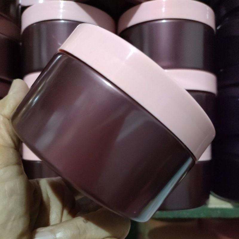 pot lulur 250g PET Maroon pink