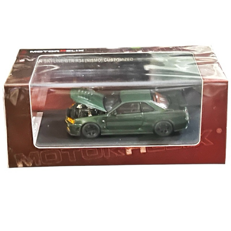 Motor Helix 64 Nissan Skyline GTR R34 Nismo CRS Dark Green