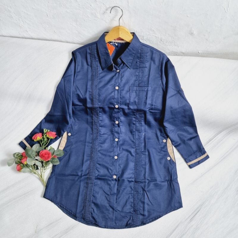 tunik al'mya /tunik hara /atasan santri polos baju santriwati kemeja santri putri terbaru/atasan alm