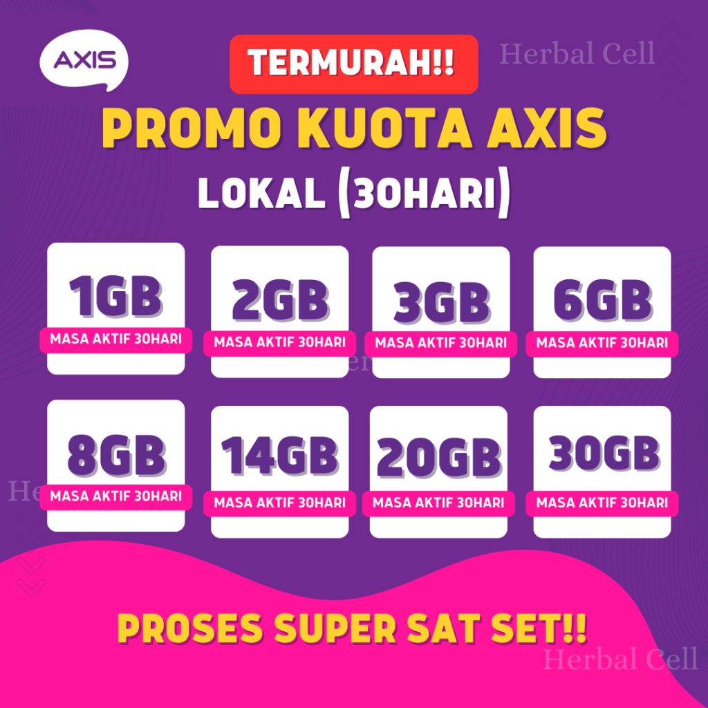 PROMO PAKET DATA AXIS FULL KUOTA UTAMA