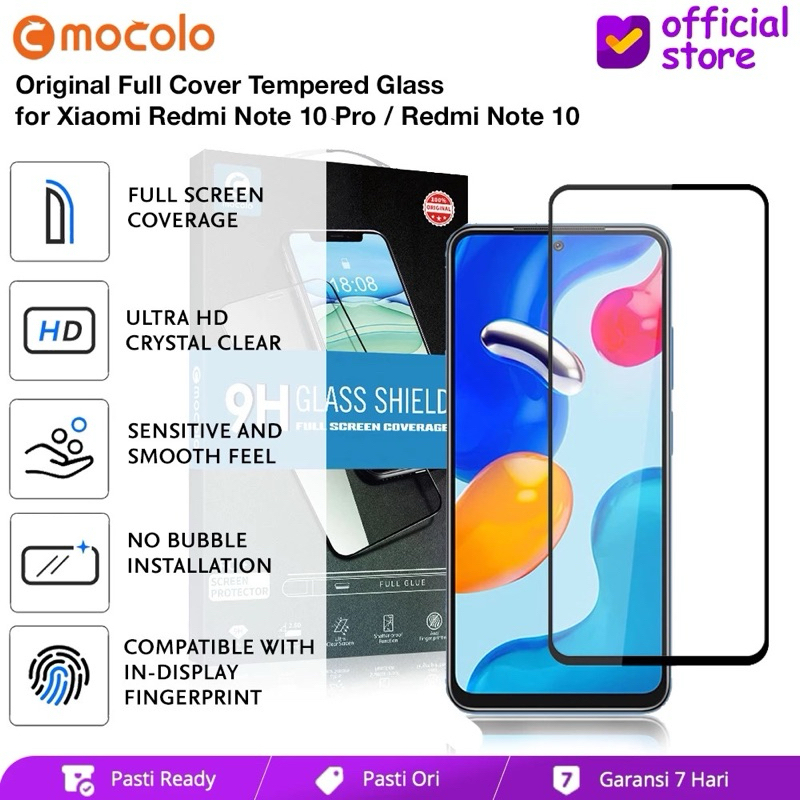 Tempered Glass Redmi Note 10 Pro 10S 10 Mocolo Full TG