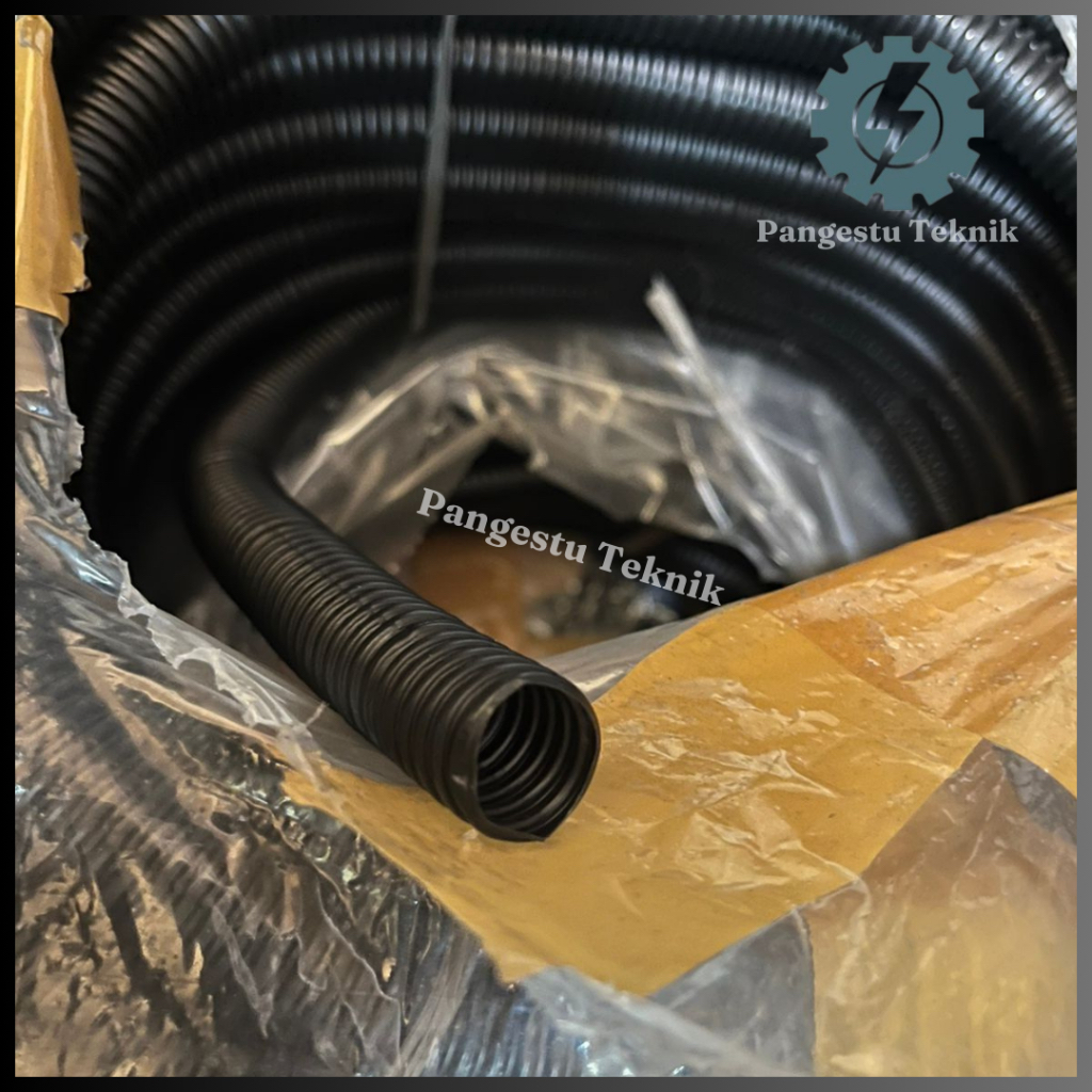 Flexibel Listrik 20mm / Selang Pipa Listrik / Corugated Pipa Hitam Rol / Fleksibel per Meter