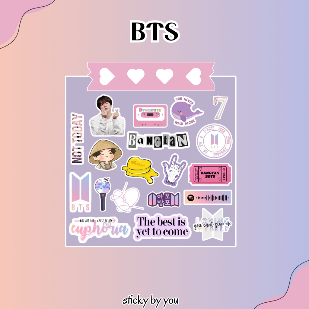 

Sticker K-Pop BTS | Bangtan Seonyondan - Sticker Vinyl Laptop/HP/Tumblr/dll. - Merch/Gift/Freebies