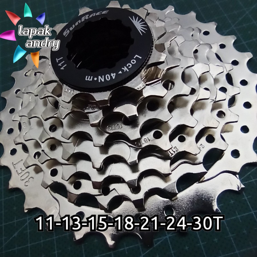 Sprocket 7 Speed 11-30T Sunrace CSM63 Kaset Taiwan bisa untuk Shimano
