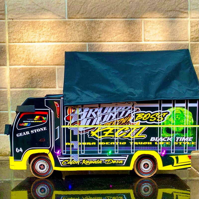 Truk Oleng Full Variasi - RC Miniatur Truk - Truk Oleng Dari Kayu Asli - Mainan Anak