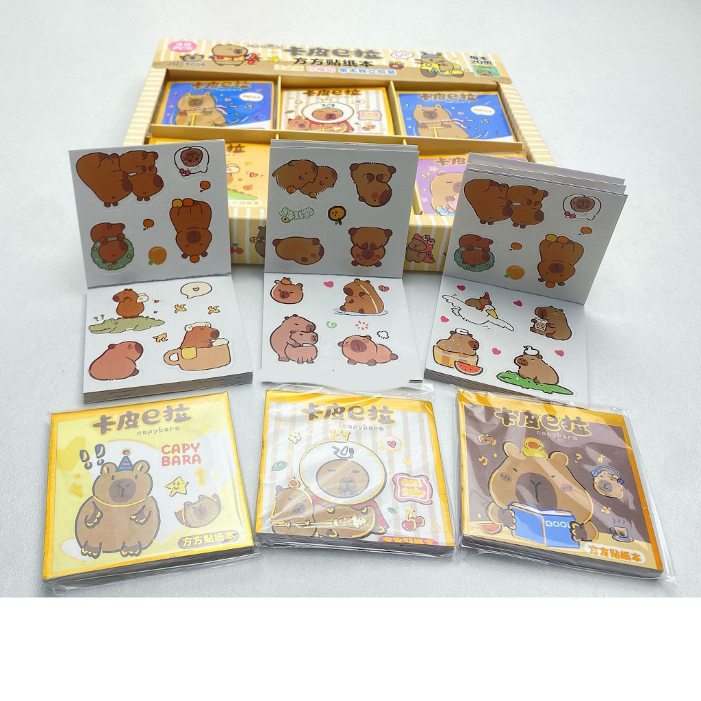 

[LOGU] Buku stiker kecil kuromi cinnamoroll capybara, Mini sticker book, Stiker lucu anak
