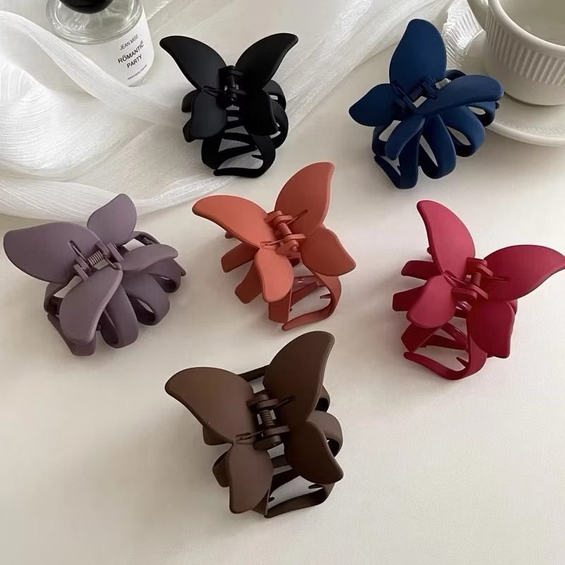 JEPITAN RAMBUT KUPU-KUPU JUMBO DOFF 7CM  / JEDAI SALON MATTE DOFF KOREA BUTTERFLY