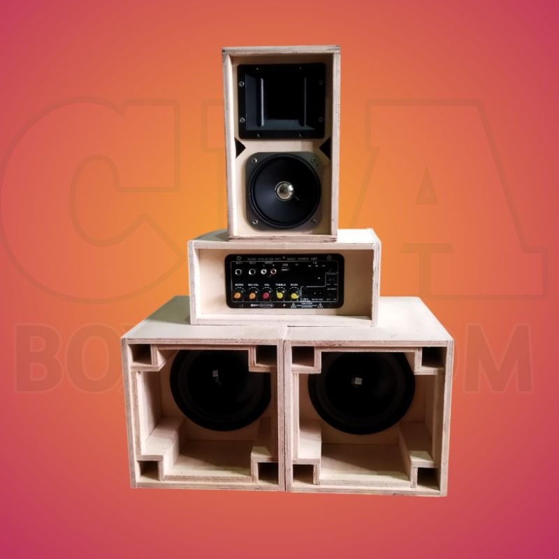 Paket sound miniatur 6 inch siap bunyi