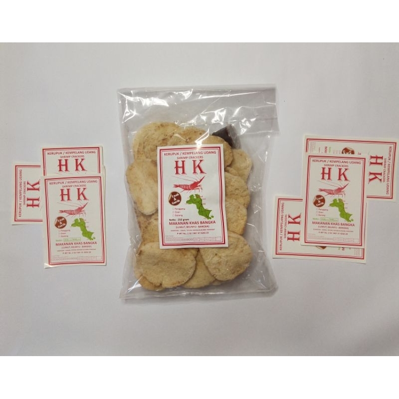 

Kerupuk/Kemplang Panggang Arang Udang HK Asli Bangka Berat 250Gram