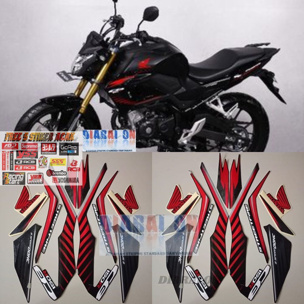 Stiker Striping Honda CB150r 2021 - CB 150 R CB 150R Hitam Murah