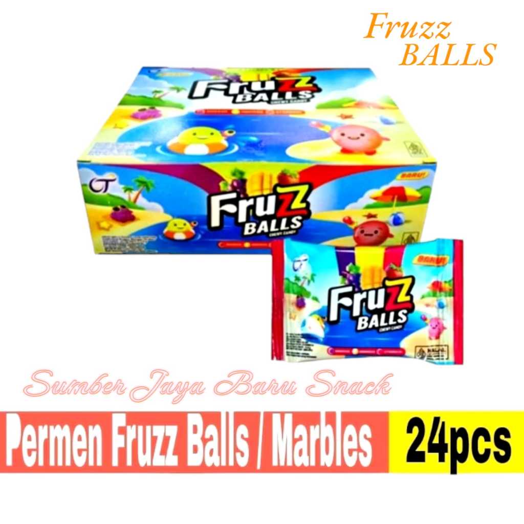 

Fruzz Balls Chewy Gummy | Isi 24 Sachet @ 5.4 g