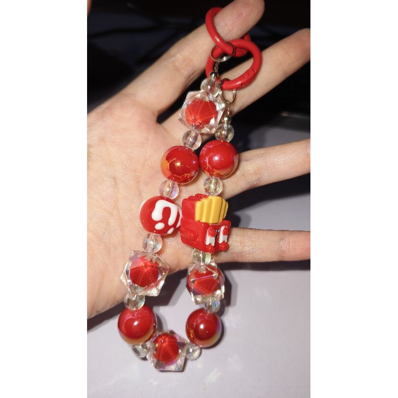 Gantungan Hp Aesthetic Tali Hp Phone Strap Hp Aesthetic karakter kentang merah mcd.