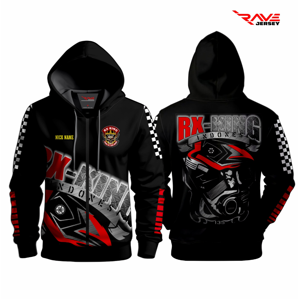 JAKET MOTOR RX KING FULL PRINTING SUBLIM CUSTOM (DESAIN SUKA SUKA)