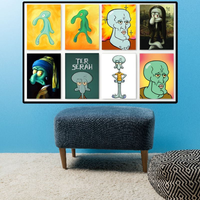 poster dinding squidward spongebob