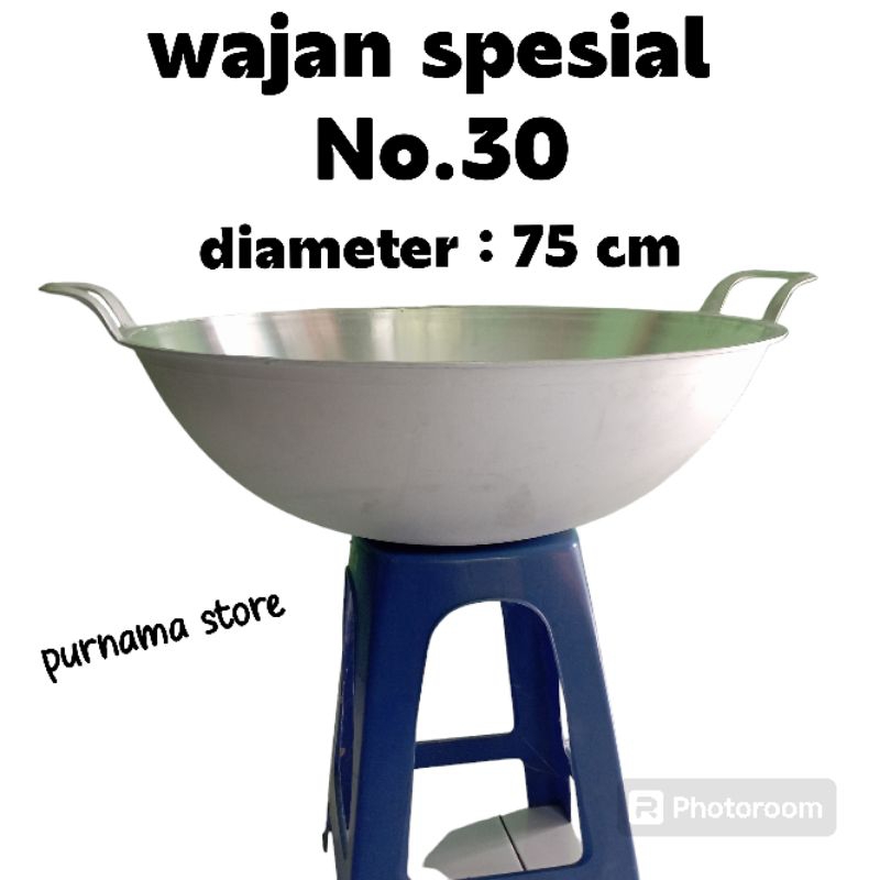 Wajan Kuali Kancah Besar Penggorengan Jumbo No.30 Diameter 75cm Wajan Anti Lengket Bahan Tebal