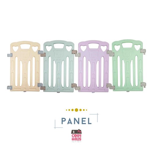 CobyHaus Classic Fence 6+2+1 Bear - Pagar Bayi Pengaman Playground Bermain Anak Beruang Warna Warni 