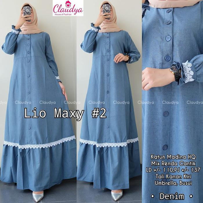 Baju Gamis Wanita Terbaru Gamis Syari Lio Maxy Dress Supernova