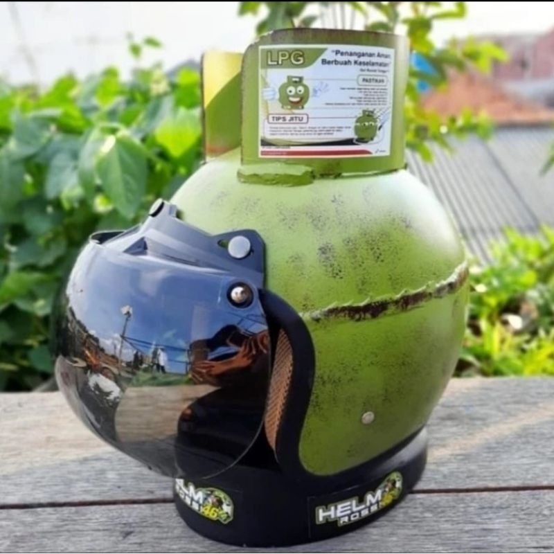 HELM 3D BENTUK TABUNG GAS LPG SNI