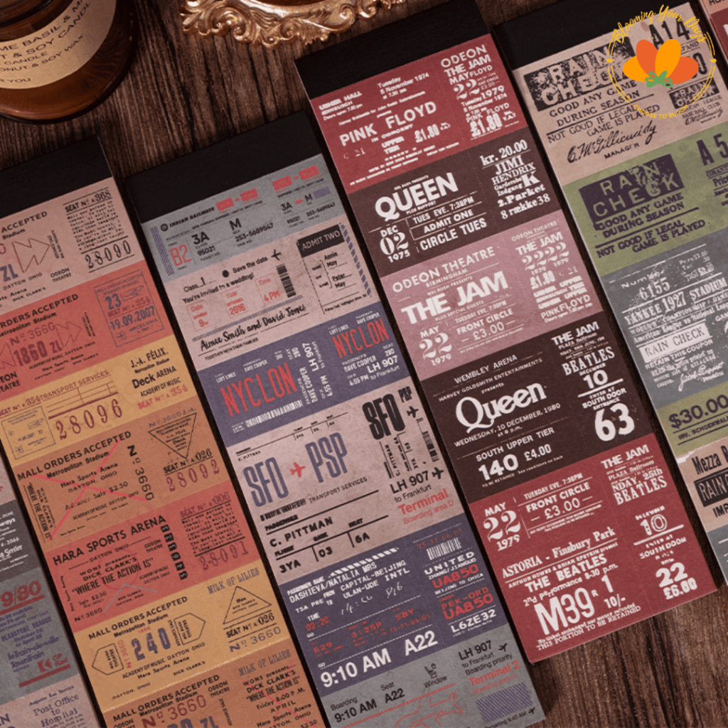 

Bloomingyourdays Vintage Memo Pad Aesthetic Retro Ticket Design untuk Dekorasi Bujo Journaling Scrapbooking dan Deco Paper memopad aesthetic ticket memo retro dekorasi bujo journaling scrapbooking deco paper Kertas Dekoratif Retro untuk Journaling