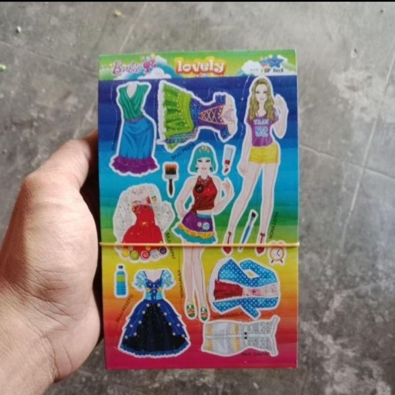 10 pcs Mainan anak BP kertas Barbie