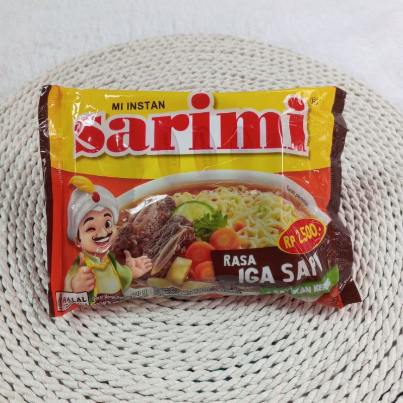 

MIE SARIMI - Harga 16pcs/bungkus Mie Sarimi Rasa Iga Sapi 70gr - Mie Instan Sarimie Murah Meriah Promo