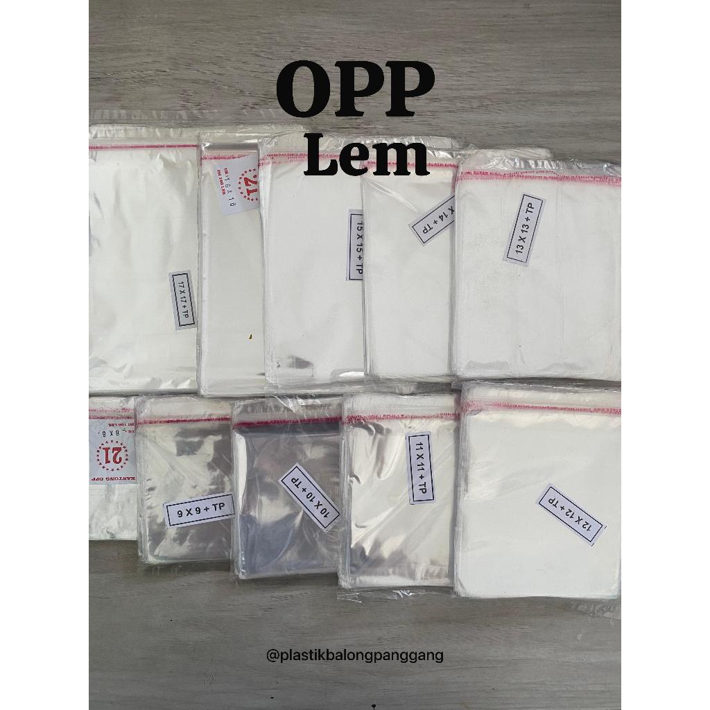 PLASTIK OPP ROTI (SEAL / LEM) UKURAN OPP 8X8 9X9 10X10 11X11 12X12 13X13 14X14 15X15 16X16 KEMASAN R